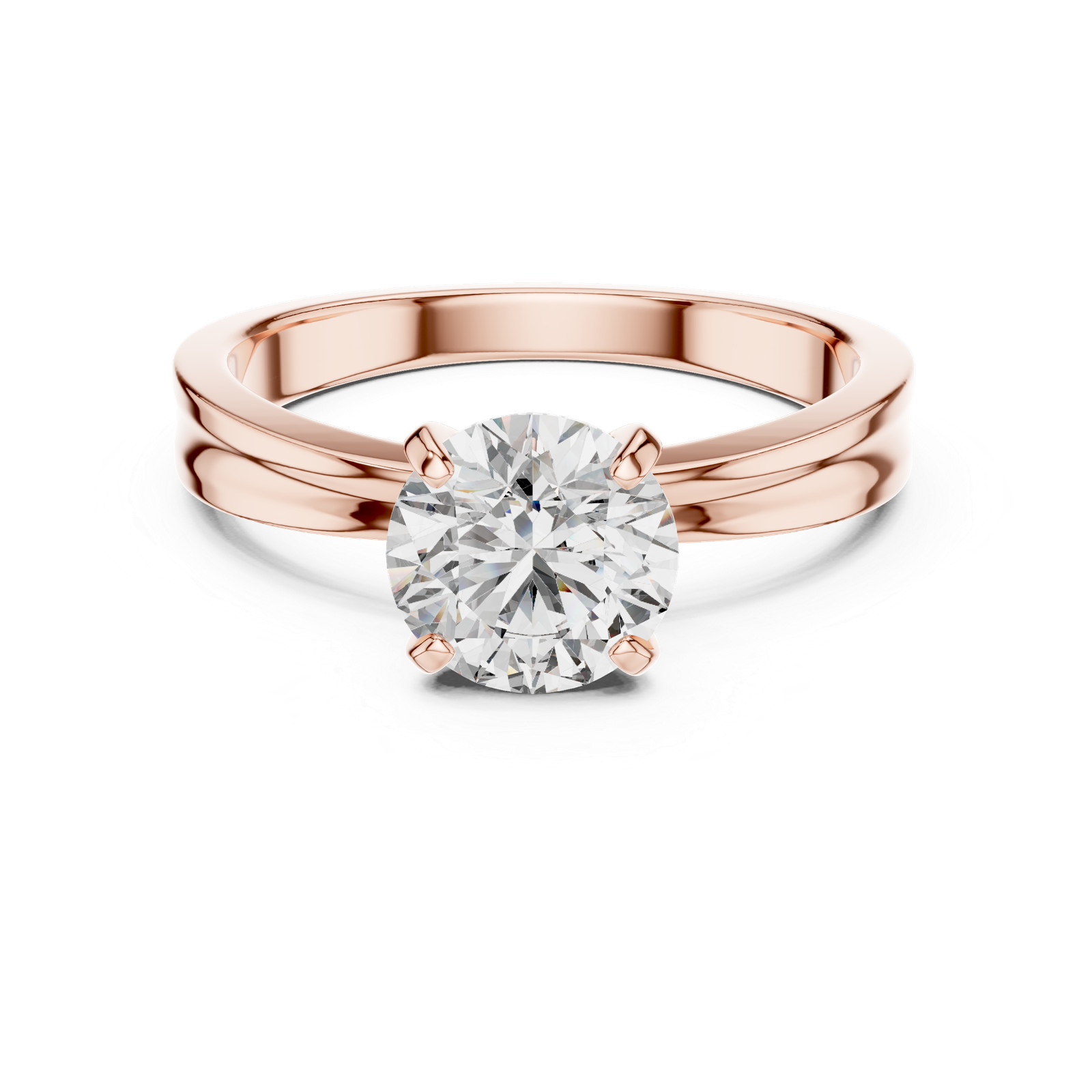 Luxury Round Diamond Solitaire Ring