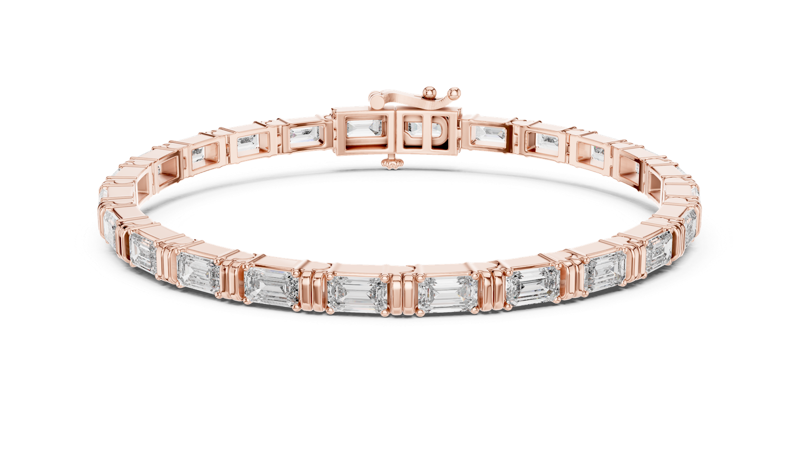 Emerald-Cut Diamond Tennis Bracelet