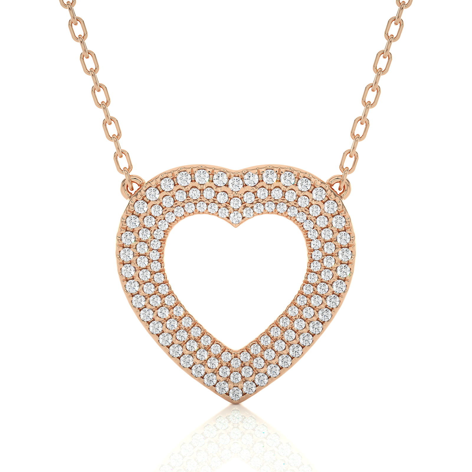 Heart-Shaped Lab Grown Diamond Pendant