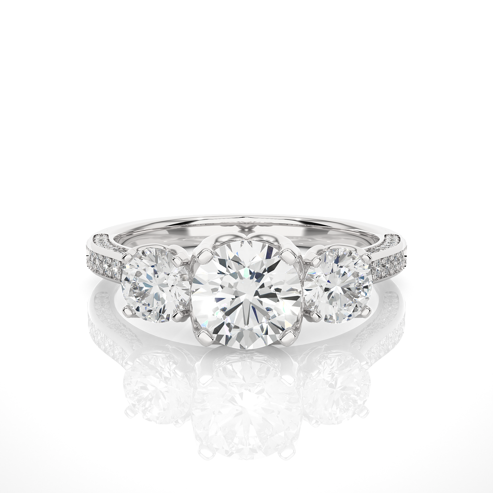 Tapered Baguette Diamond Engagement Ring