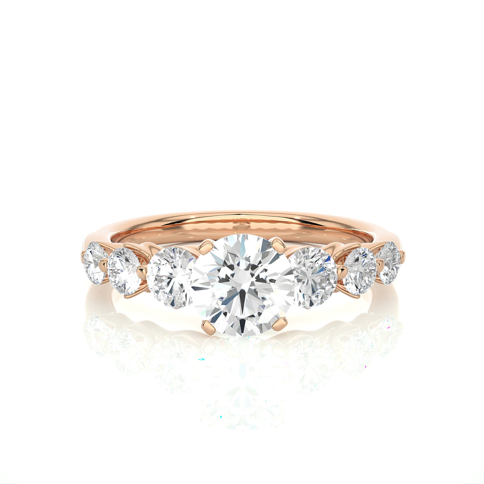 Round Cut Diamond Engagement Ring 