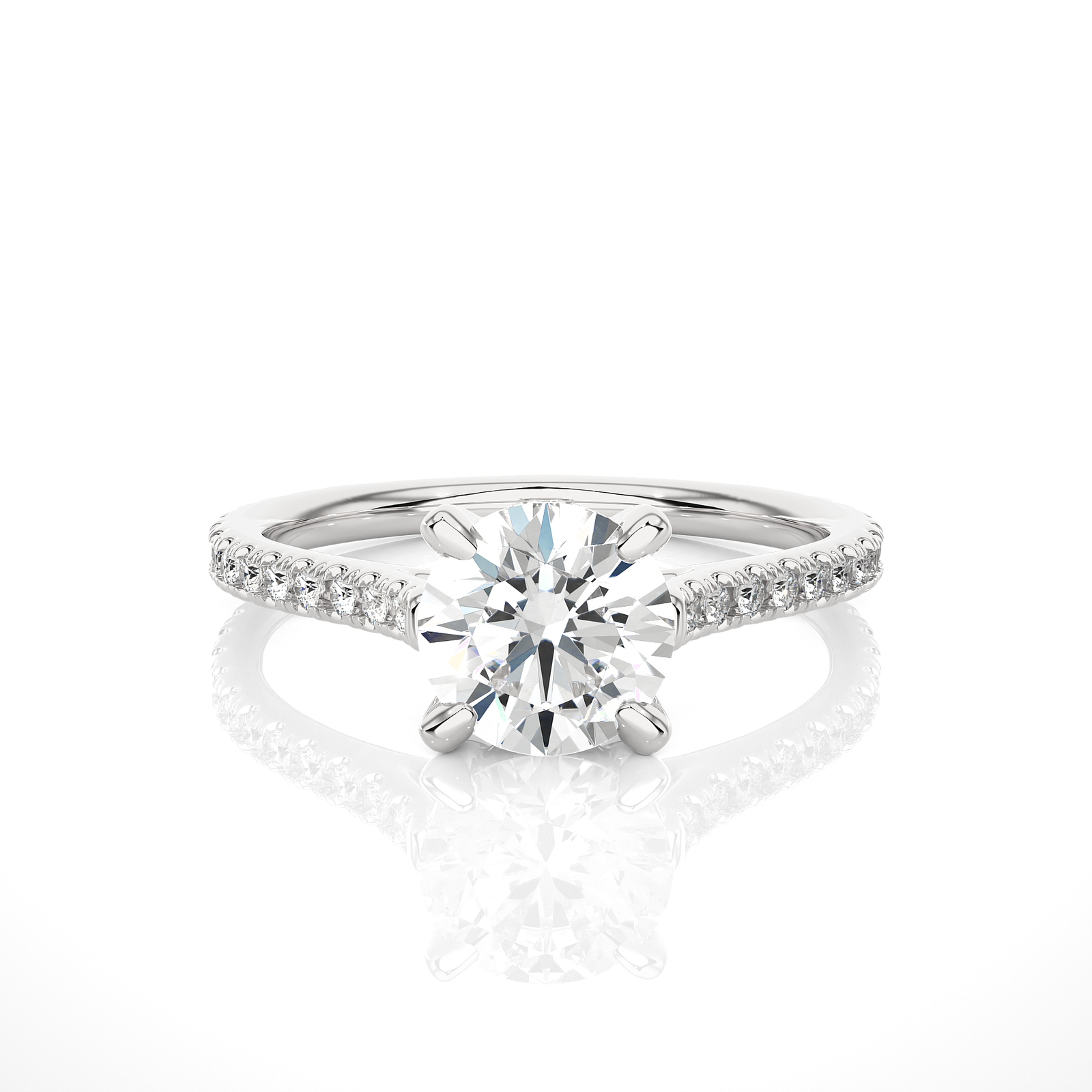 Round Cut Diamond Engagement Ring