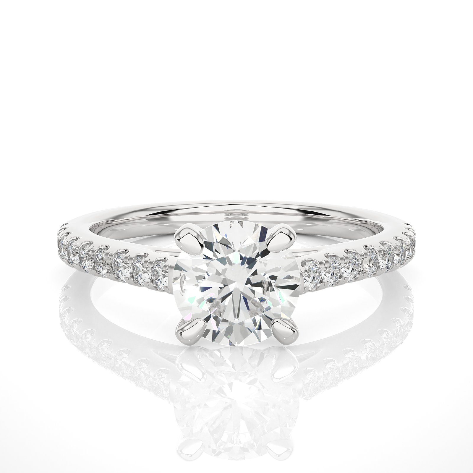 Round Cut Diamond Engagement Ring