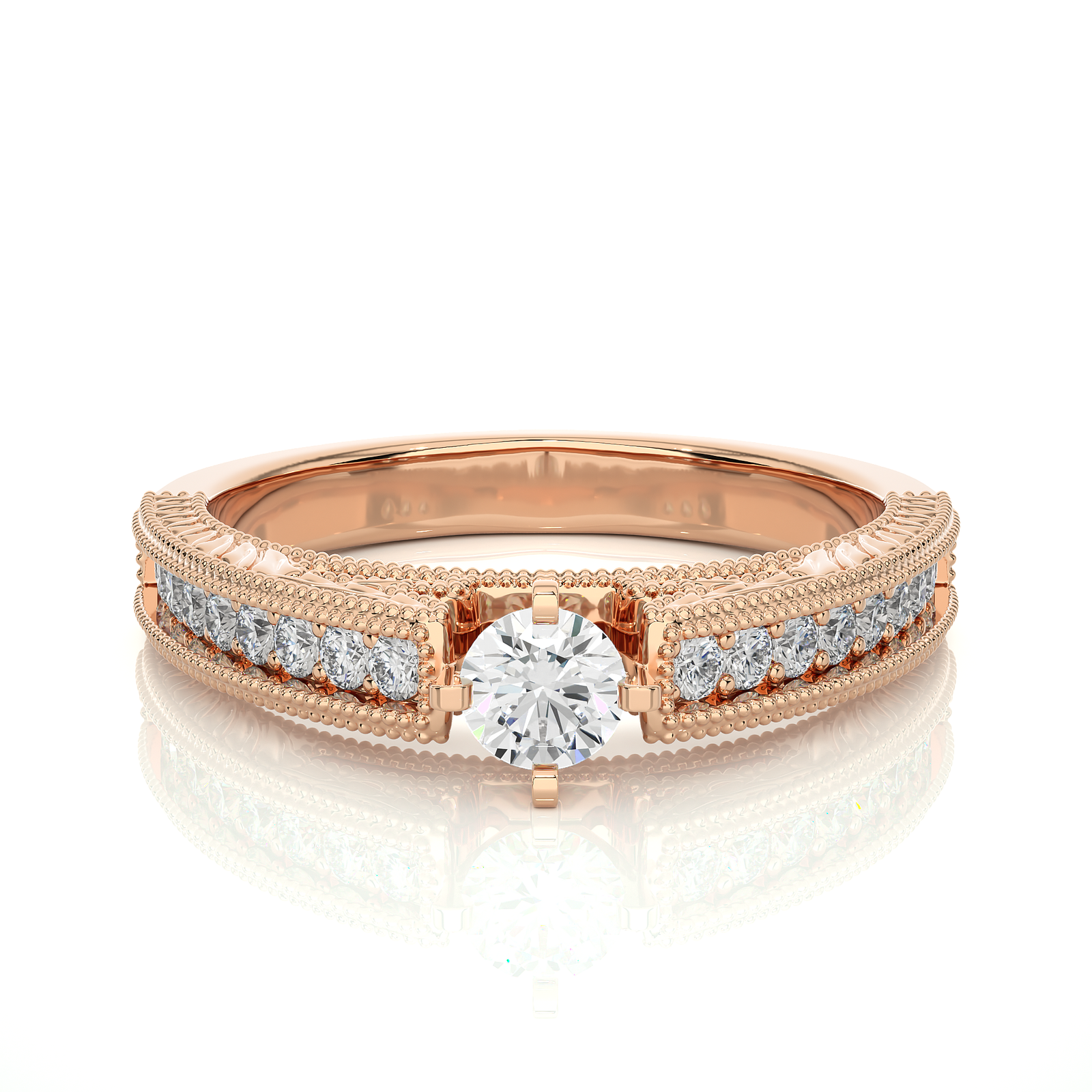 Vintage-Inspired Diamond Accents Engagement Ring