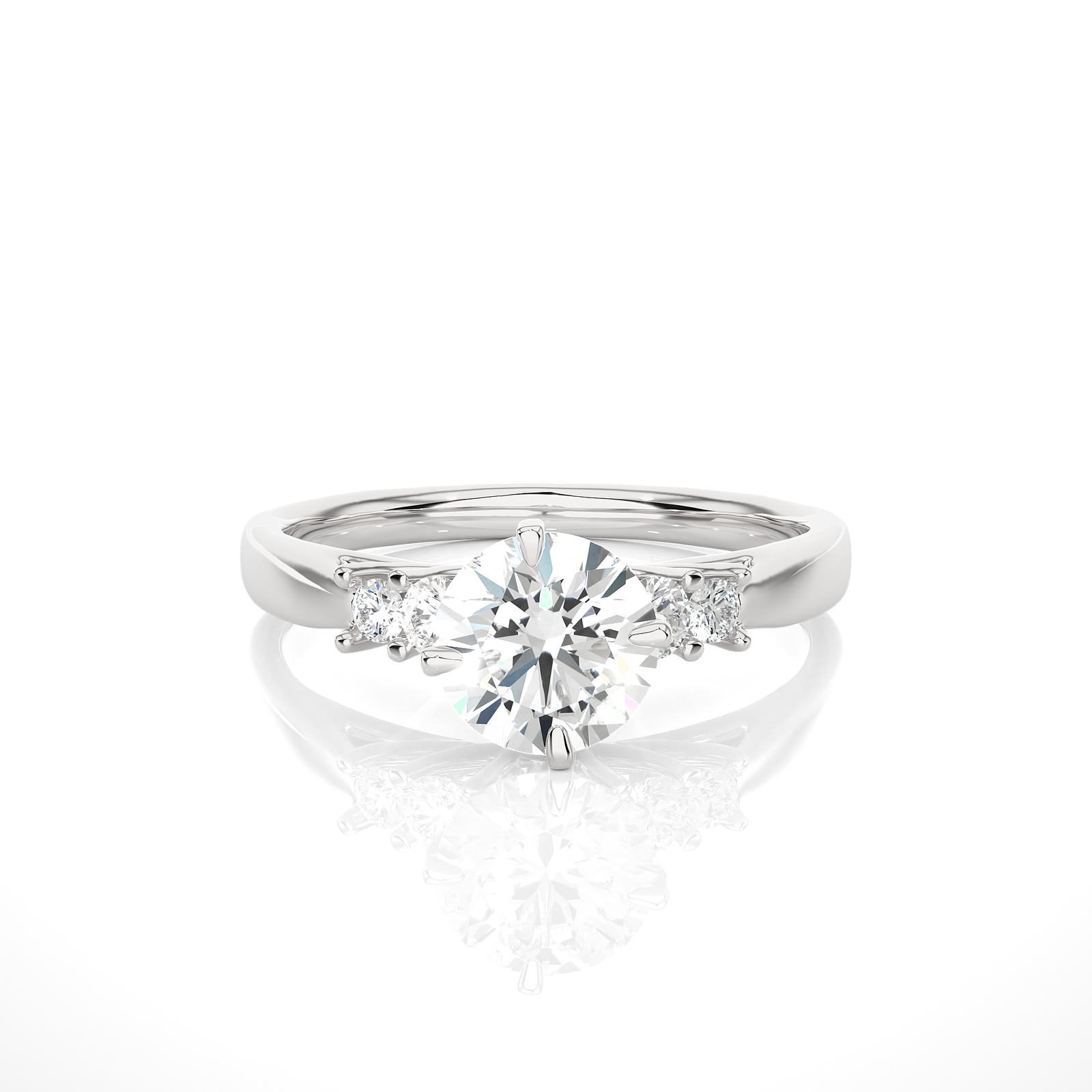 Three-Stone Diamond Engagement Ring