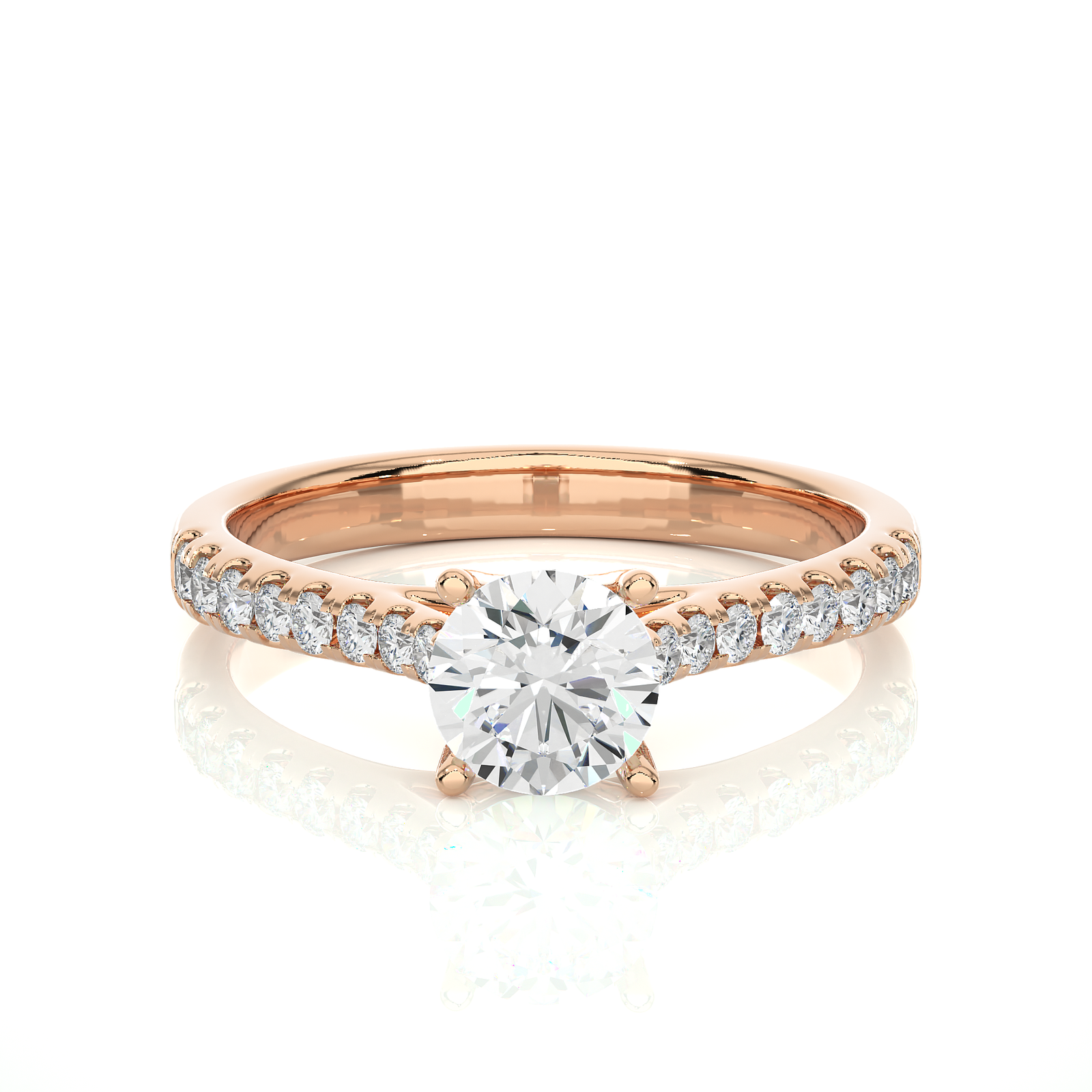 Round Cut Solitaire Diamond Engagement Ring