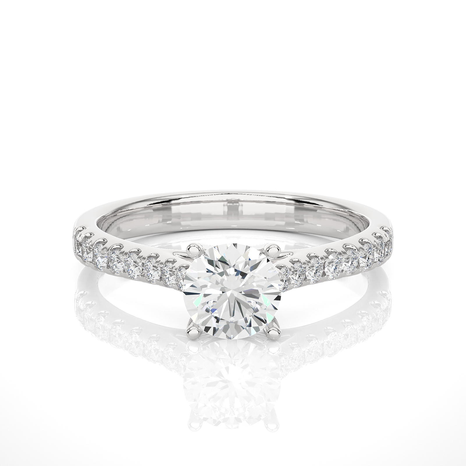 Round Cut Solitaire Diamond Engagement Ring