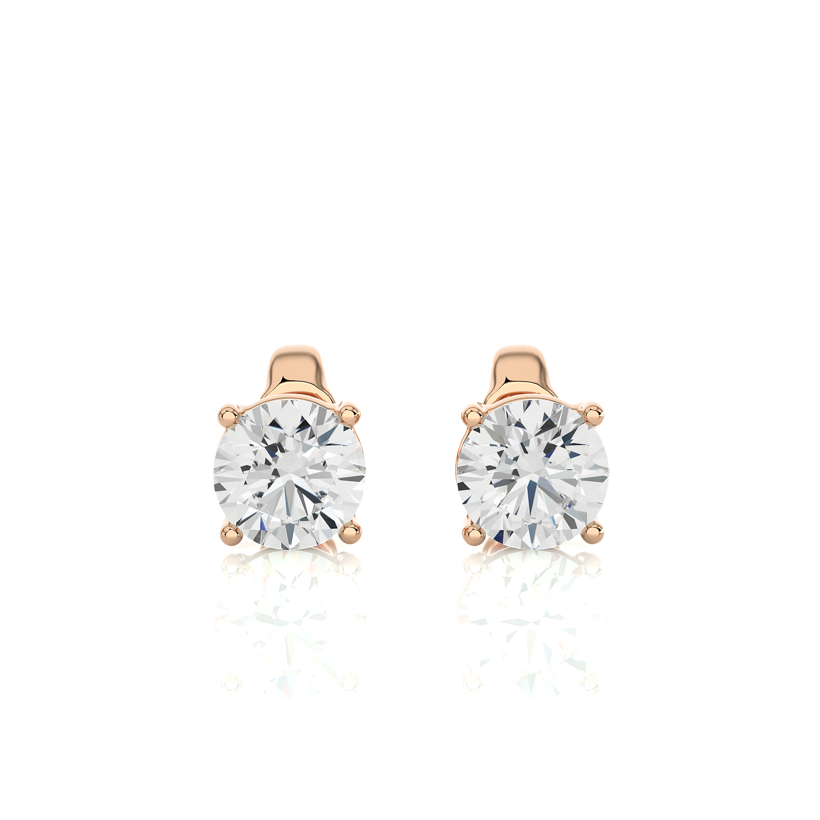 Timeless Round Diamond Stud Earrings
