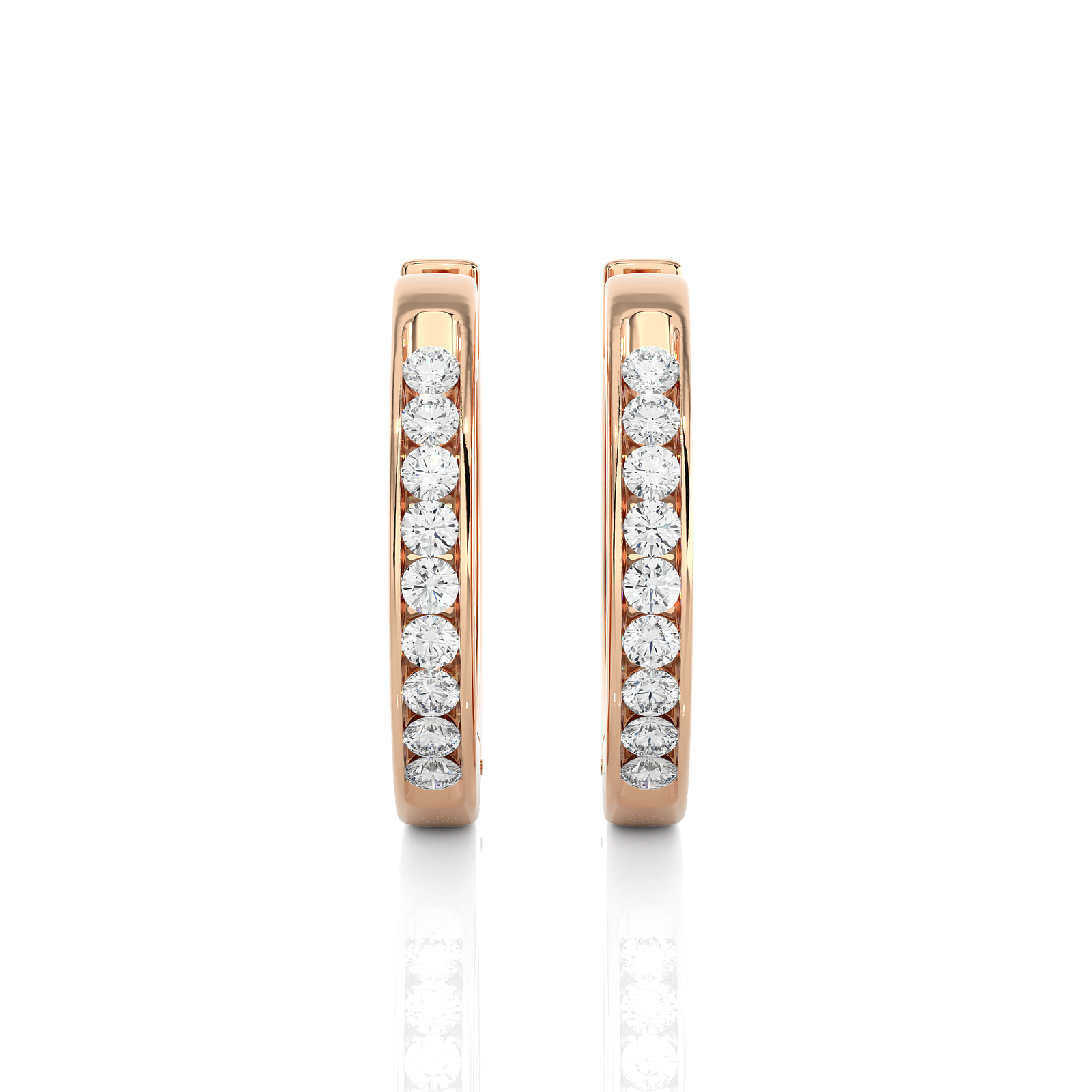 Classic Diamond Huggie Earrings