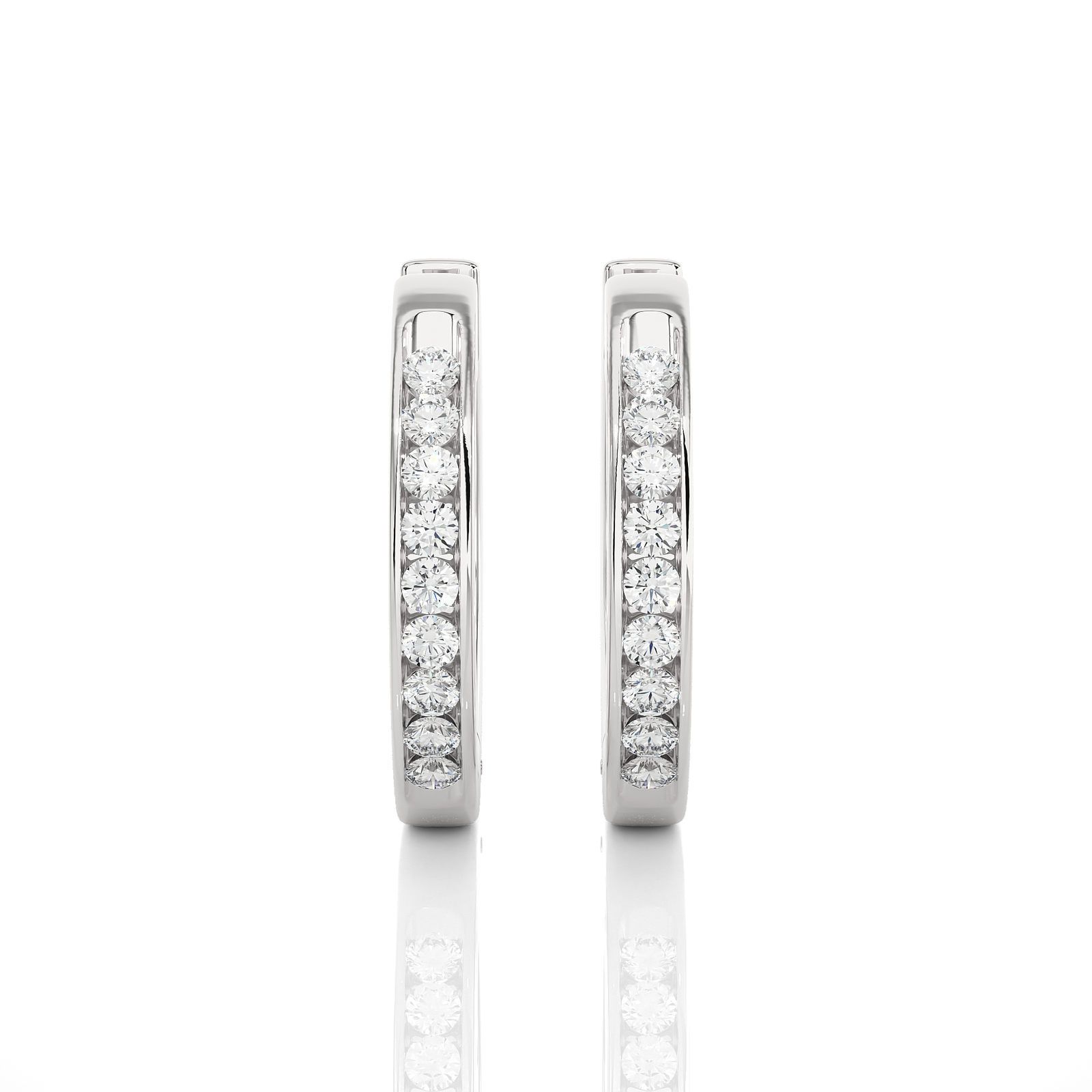 Classic Diamond Huggie Earrings