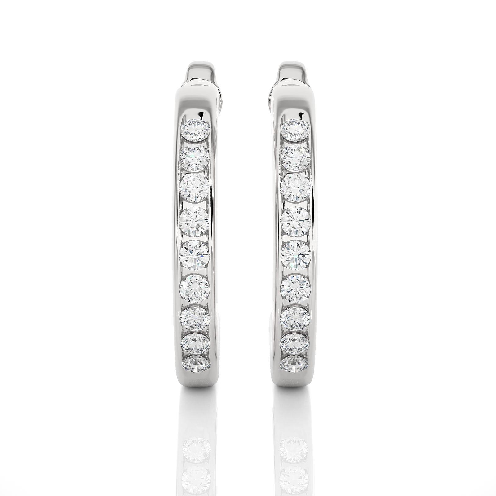 Elegant Diamond Hoop Earrings