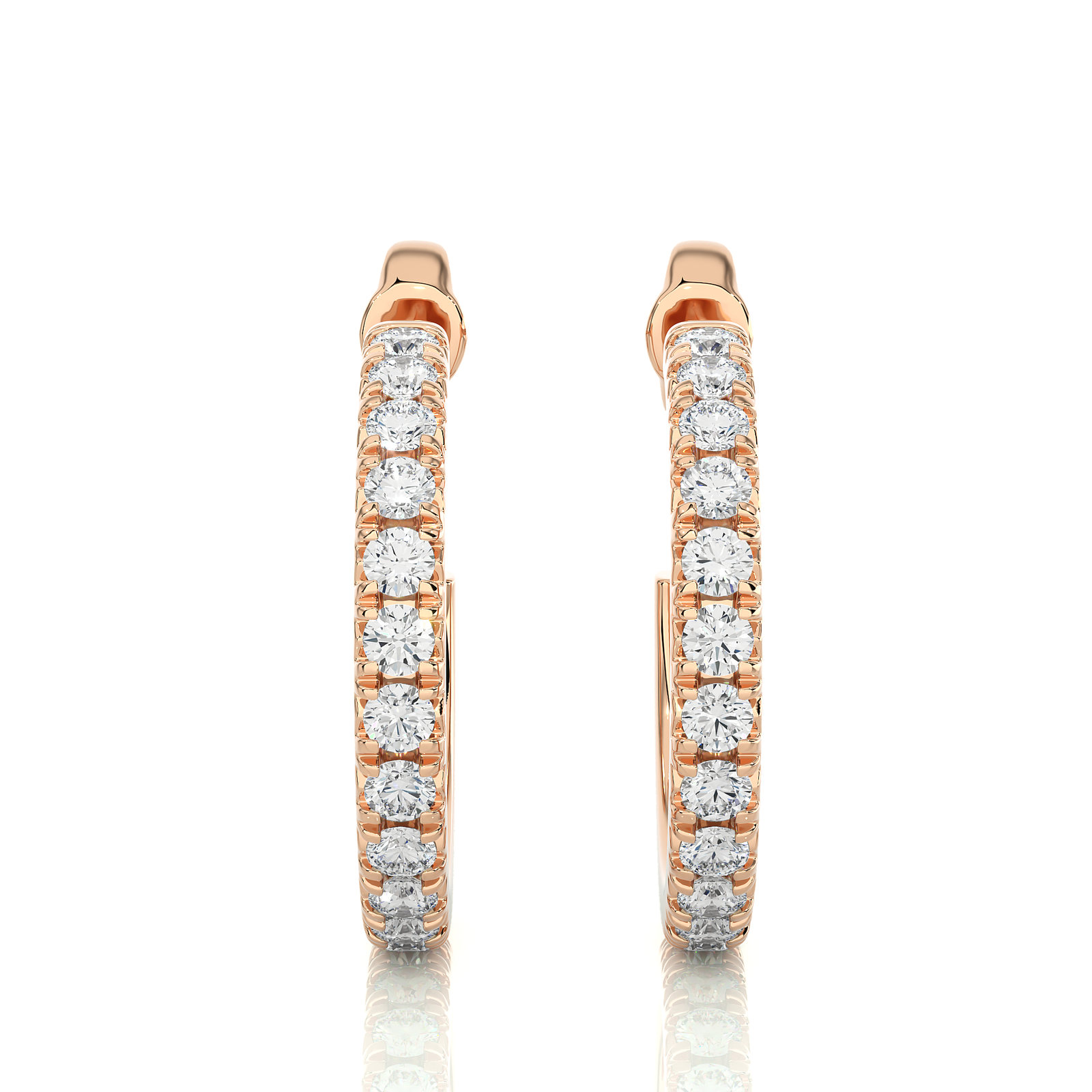  Diamond Hoop Earrings