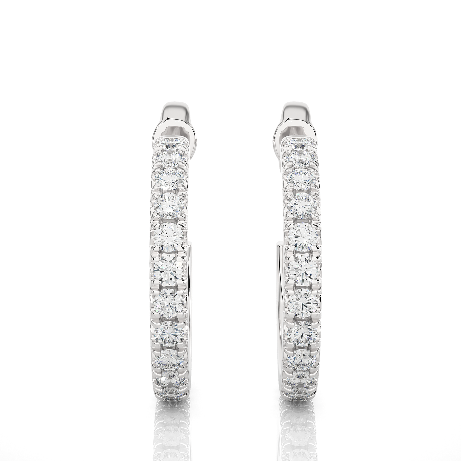  Diamond Hoop Earrings