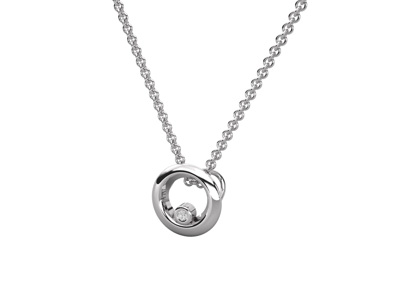Timeless Circle Diamond Pendant