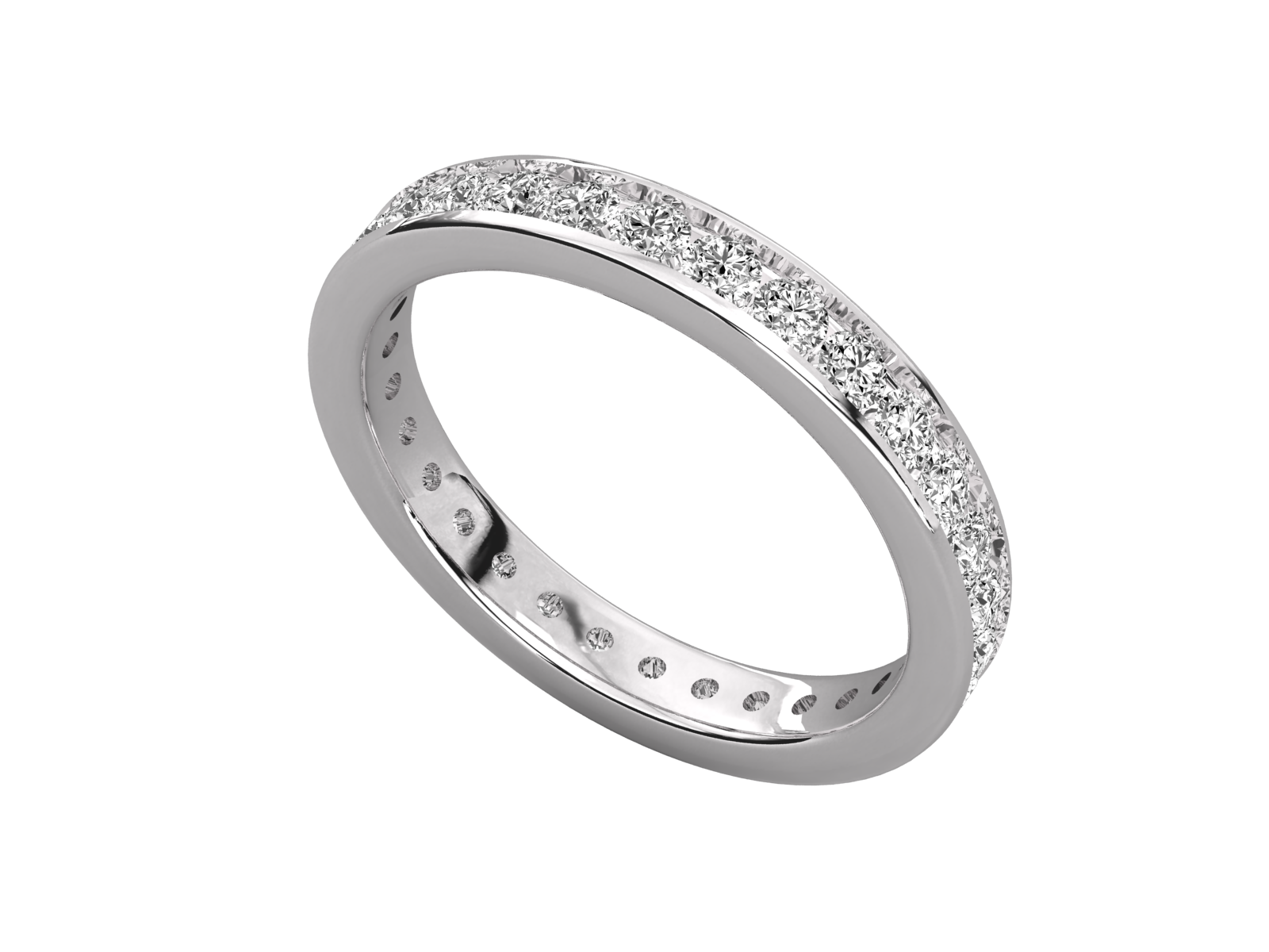 Channel-Set Round Diamond Eternity Band
