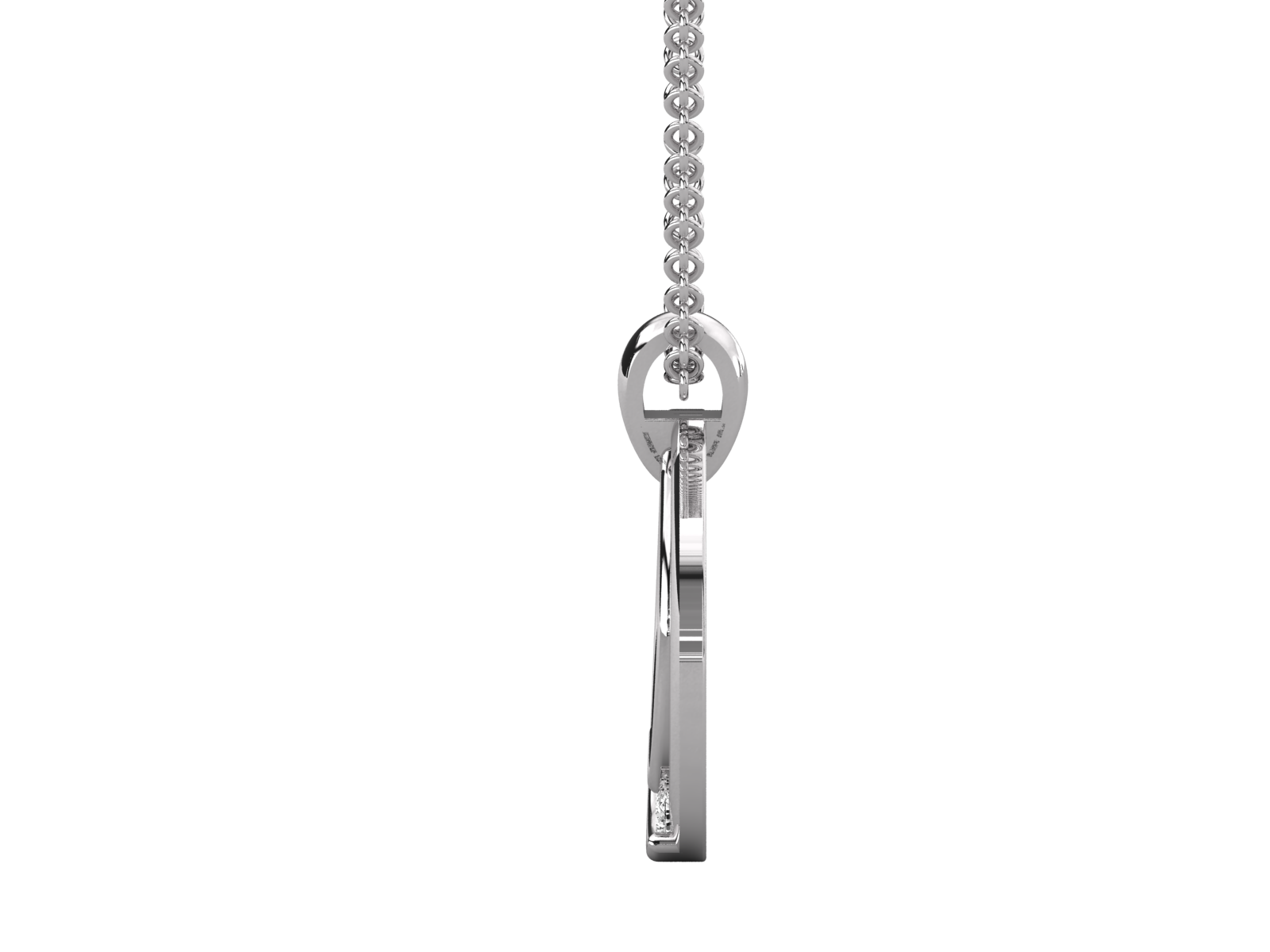 Diamond-Accented Circle Pendant