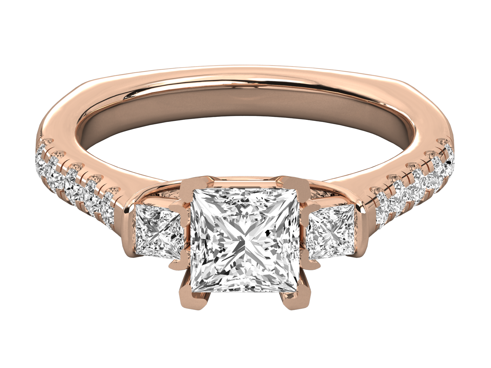 Princess-Cut Diamond Engagement Ring