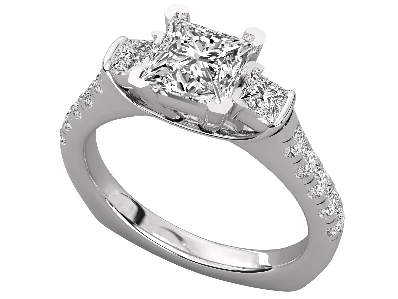 Princess-Cut Diamond Engagement Ring