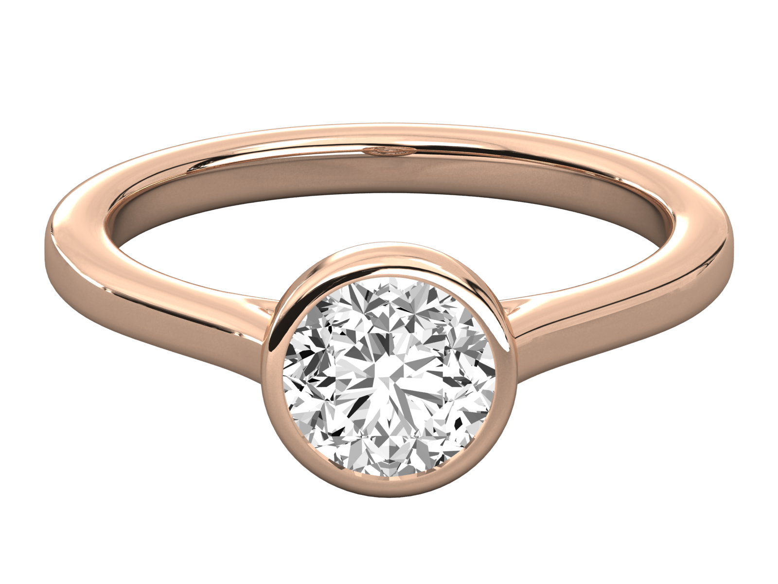 Bezel-Set Solitaire Engagement Ring