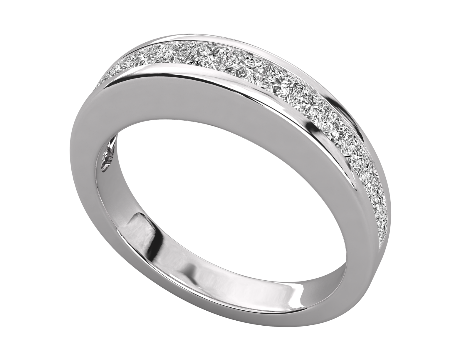 Channel-Set Diamond Wedding Band