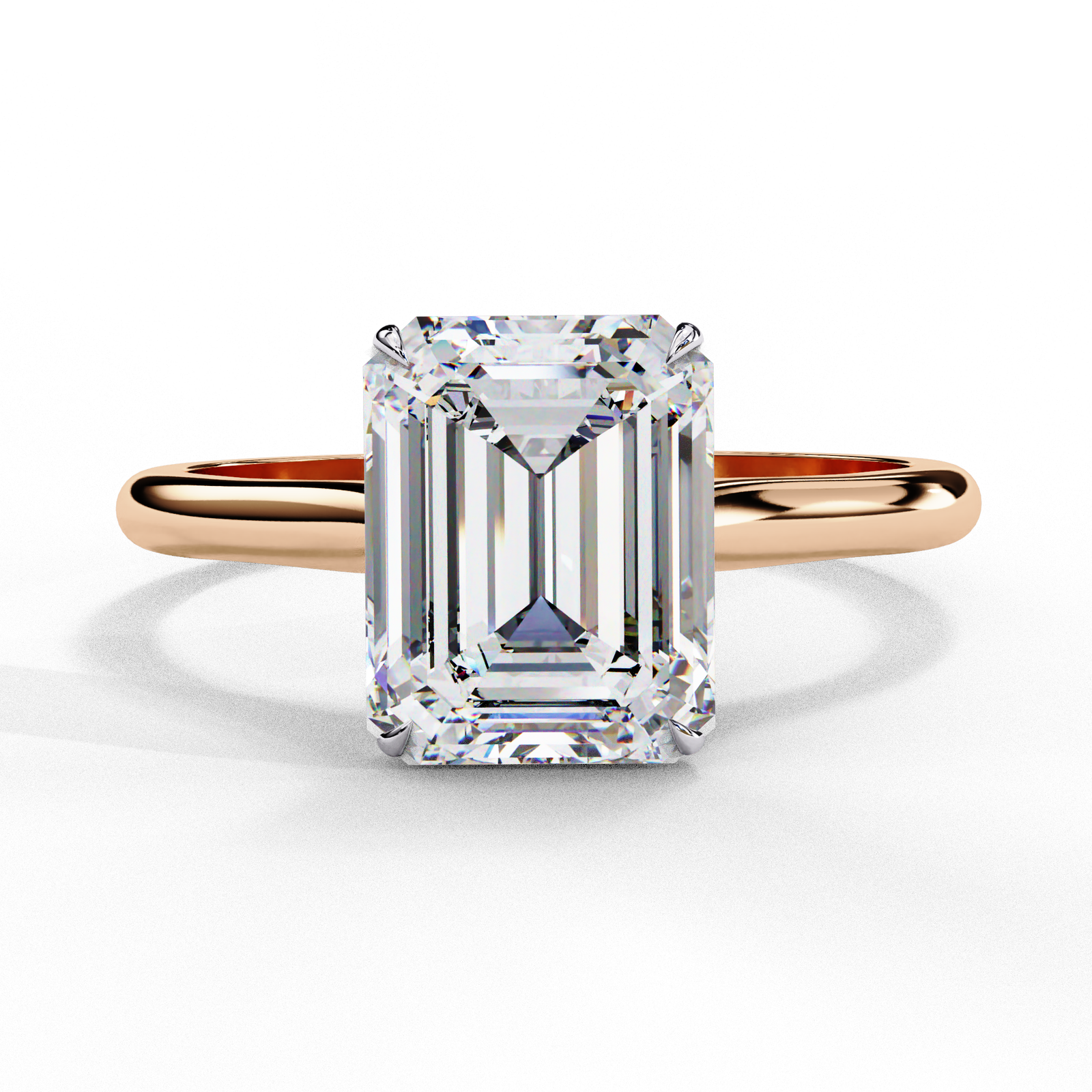 Classic Emerald-Cut Solitaire Engagement Ring
