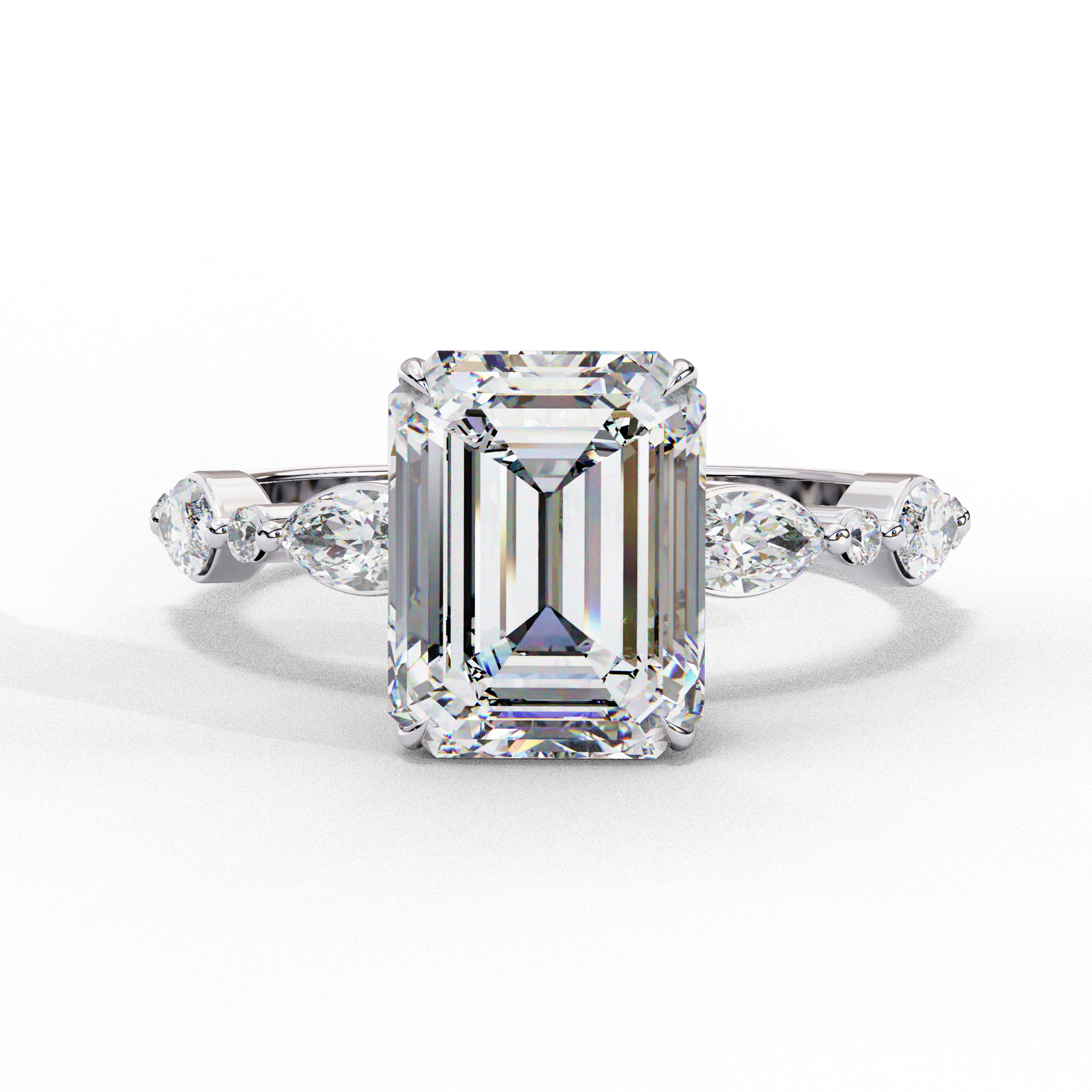 Emerald Cut Diamond Engagement Ring