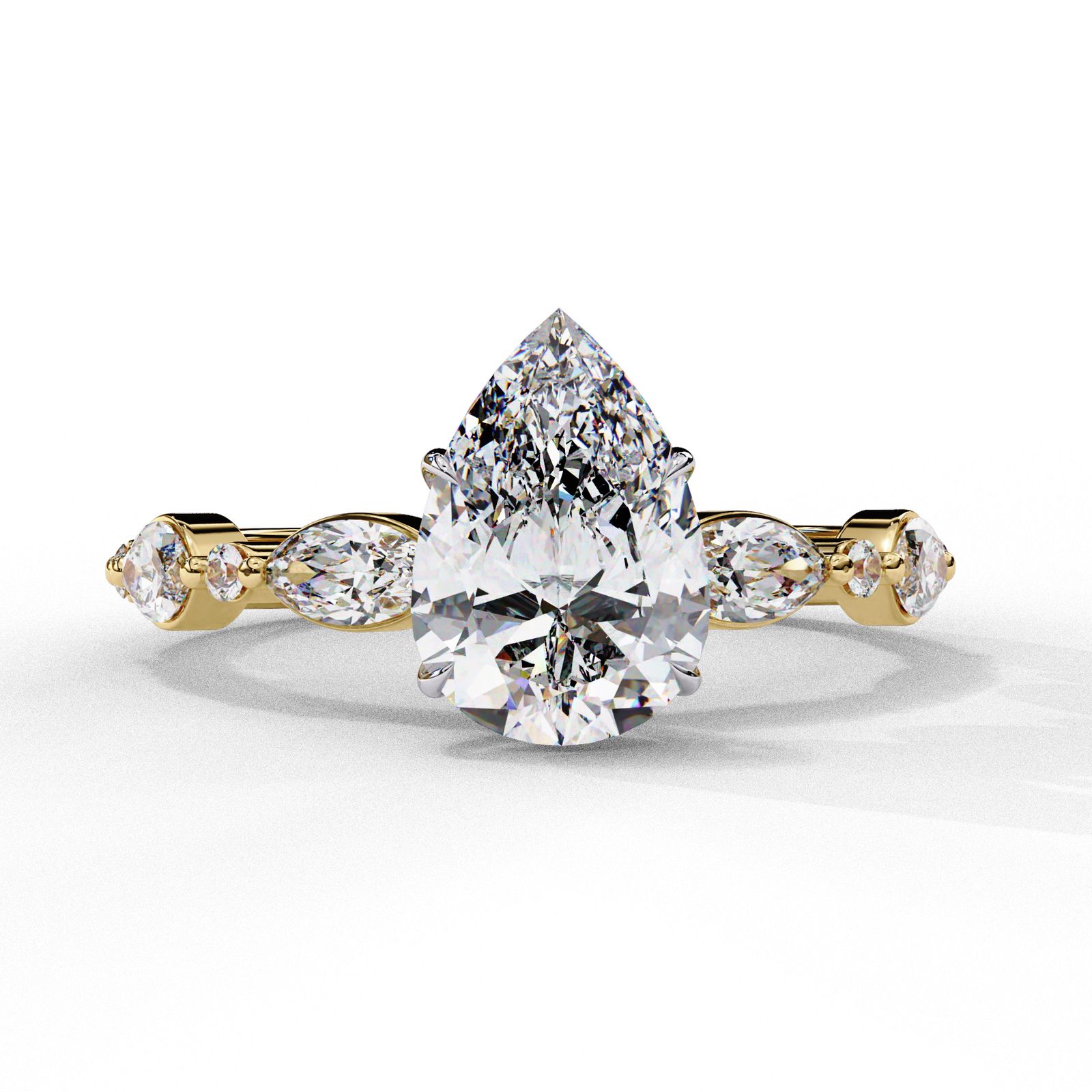 Pear Cut Diamond Engagement Ring