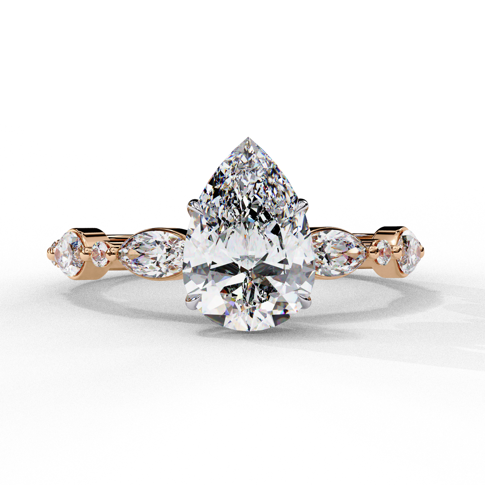 Pear Cut Diamond Engagement Ring