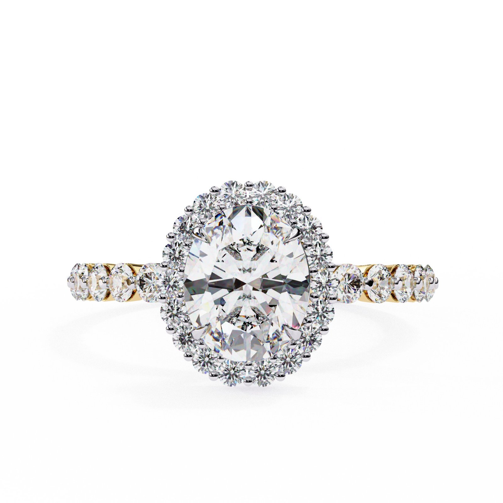 Oval Halo Diamond Engagement Ring