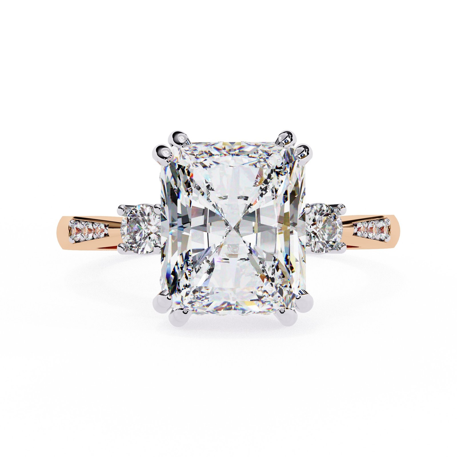 Radiant-Cut Diamond Engagement Ring