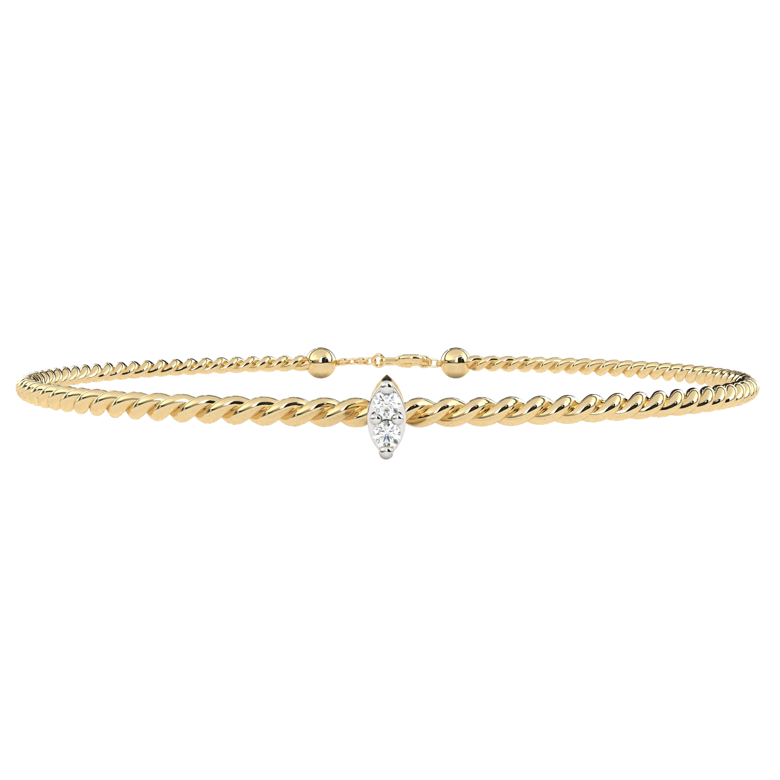 Twisted Marquise Diamond Bracelet