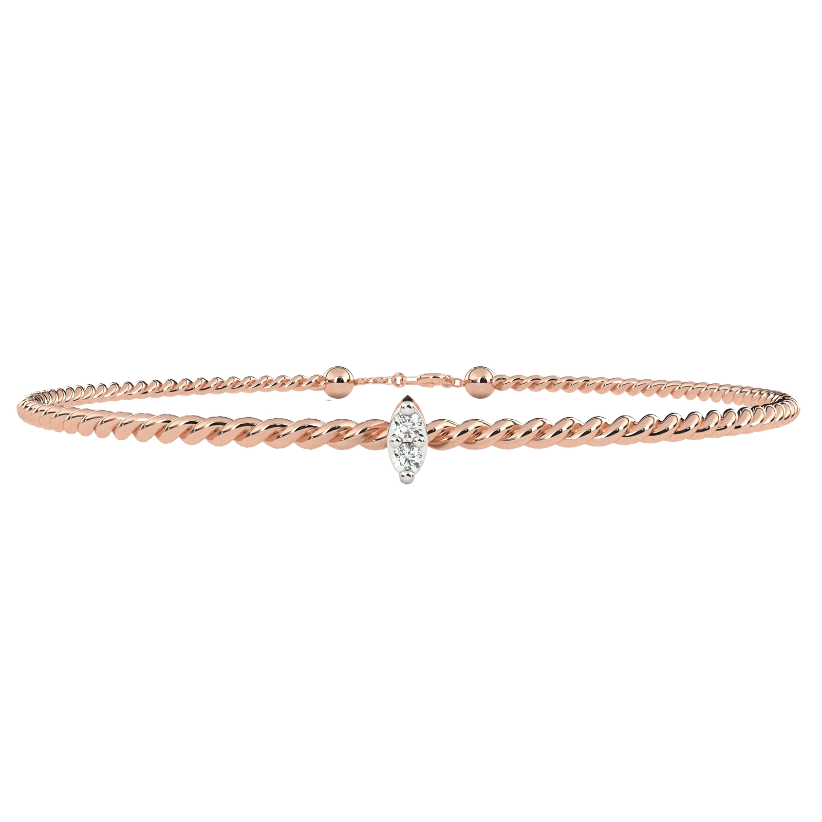 Twisted Marquise Diamond Bracelet