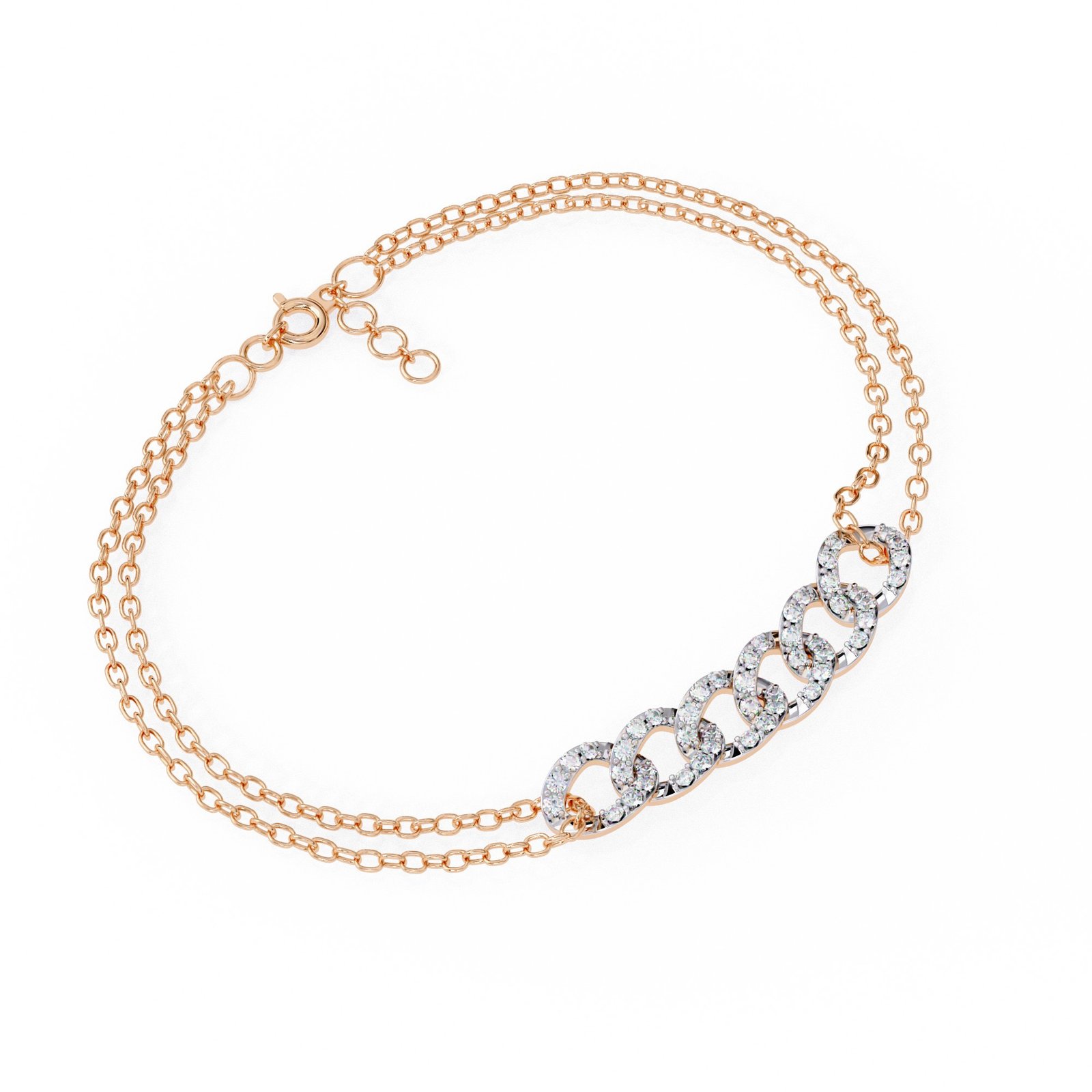 Interlinked Radiance Diamond Chain Bracelet