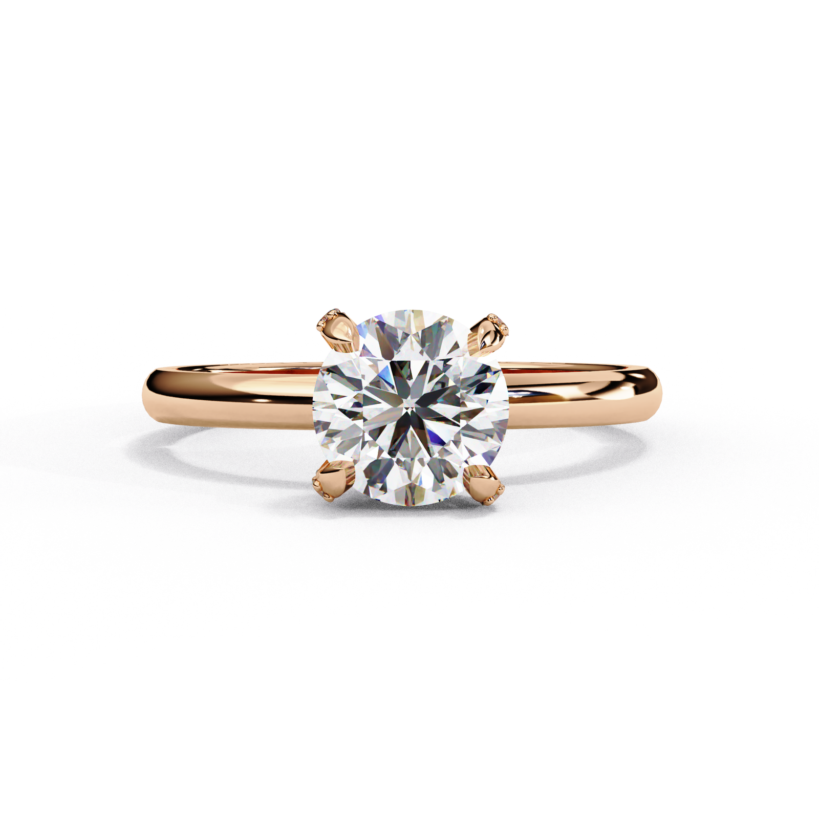 Round Cut Diamond Solitaire Engagement Ring