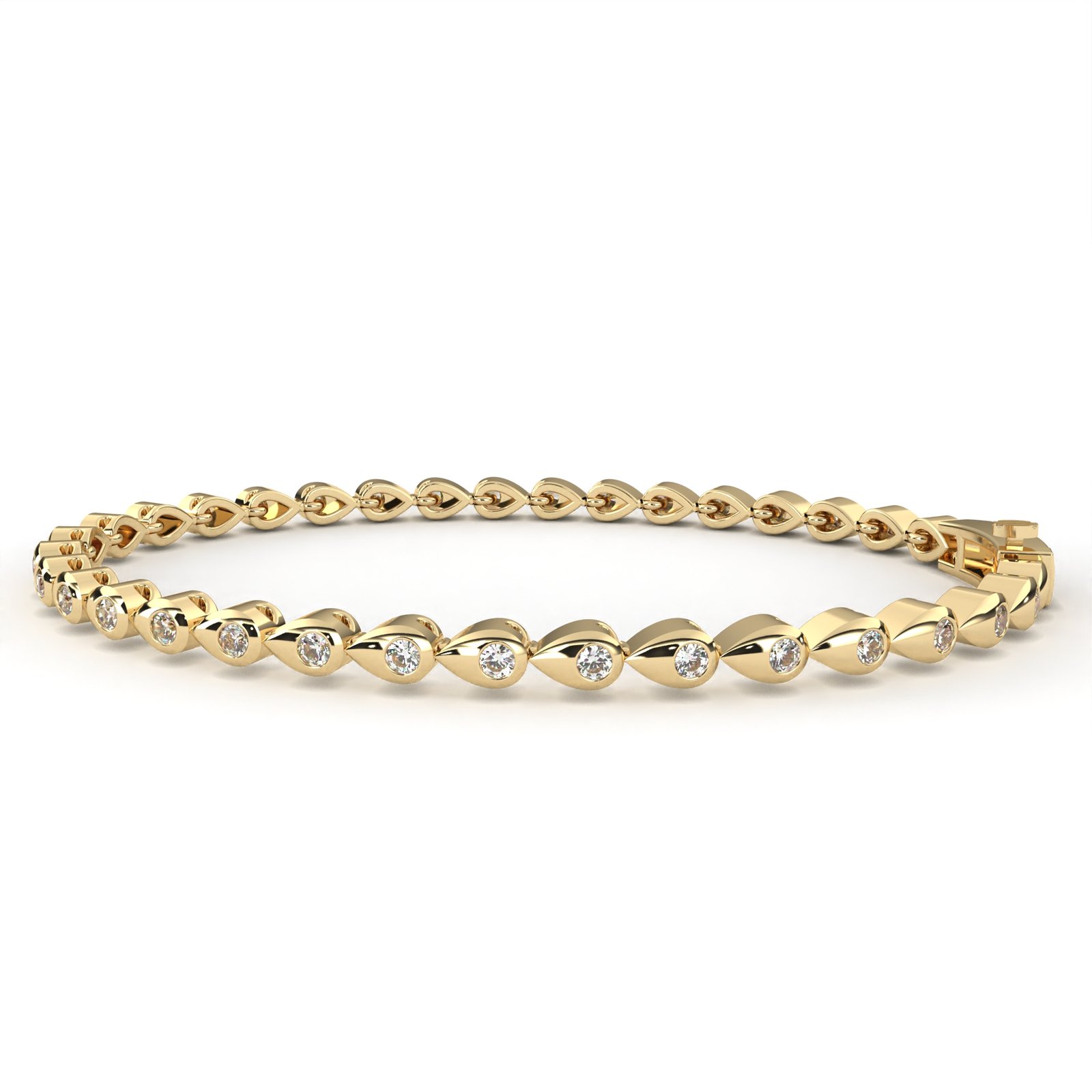 Leaf Link Diamond Bracelet