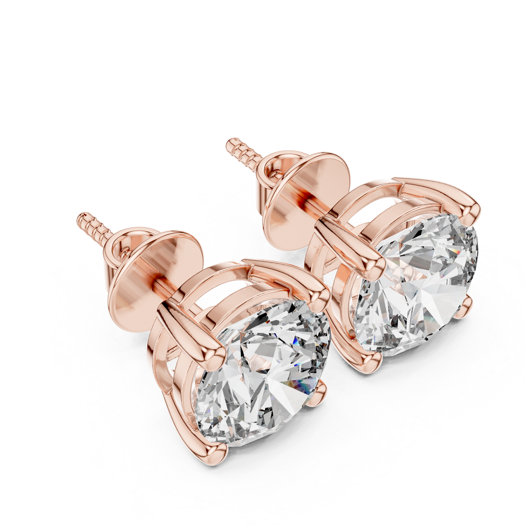 Rose Gold Screw-Back Solitaire